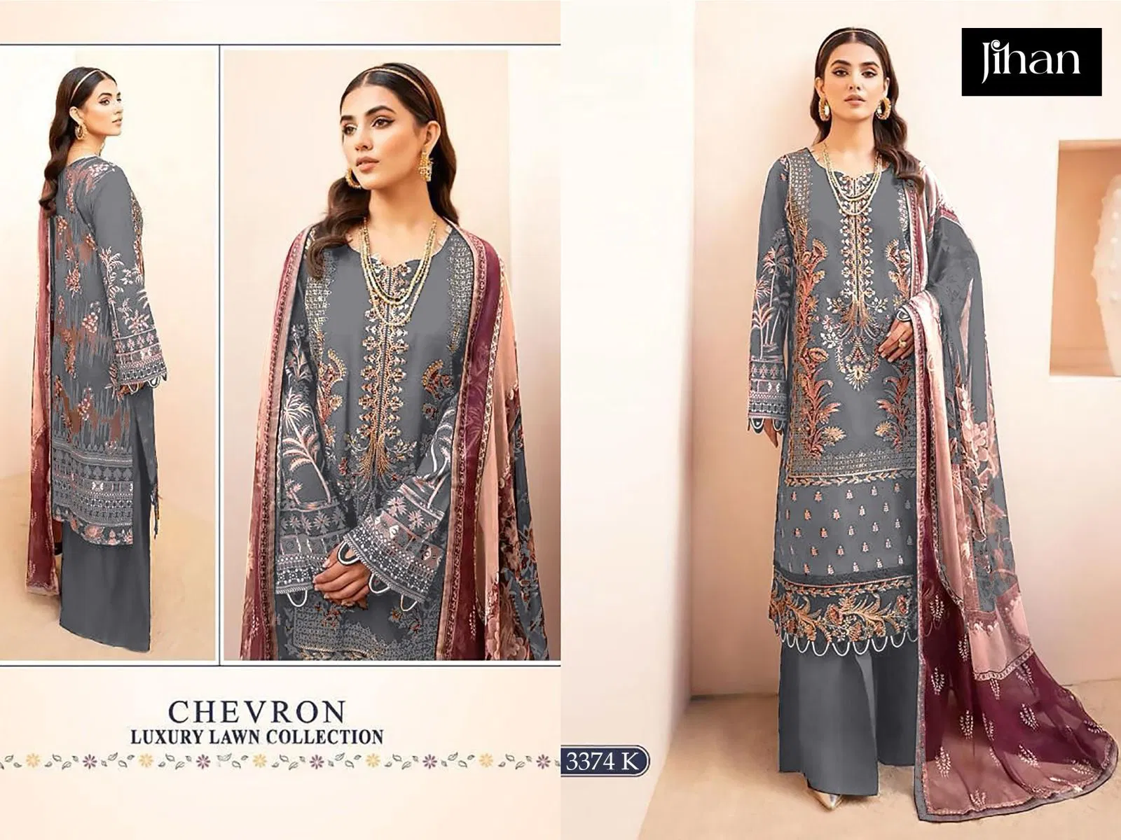 Jihan Chevron 3374 K To N Cotton Dupatta Pakistani Pakistani Suits Orders In India
